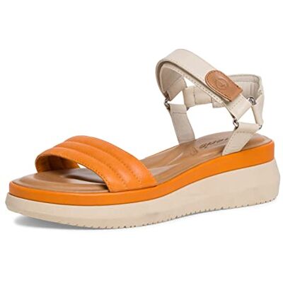 Tamaris Sandales pour femme, sandales pour femme, lit de pied touchit, Orange Ivoire, 40 EU - Publicité Tamaris Sandales pour femme, sandales pour femme, lit de pied touchit, Orange Ivoire, 40 EU - Publicité
