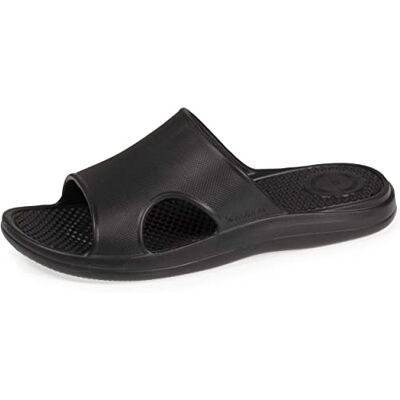 Isotoner Mules Claquettes Homme ajourées,Noir,42 EU - Publicité Isotoner Mules Claquettes Homme ajourées,Noir,42 EU - Publicité