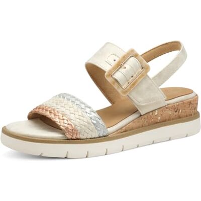 MARCO TOZZI Femme Sandale , Beige, 36 EU - Publicité MARCO TOZZI Femme Sandale , Beige, 36 EU - Publicité