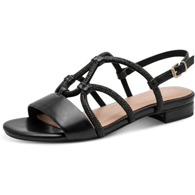 MARCO TOZZI Femme Sandale semelle intérieure Feel Me douce Végane doublure douce Chic, noir (BLACK), 39 EU - Publicité MARCO TOZZI Femme Sandale semelle intérieure Feel Me douce Végane doublure douce Chic, noir (BLACK), 39 EU - Publicité