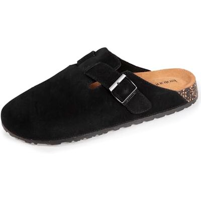 Isotoner Sabots Homme en Cuir, Semelle Extra Souple, 42, Noir - Publicité Isotoner Sabots Homme en Cuir, Semelle Extra Souple, 42, Noir - Publicité