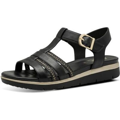 Jana sandales femme plates avec fermeture velcro vegan, Black, 40 EU - Publicité Jana sandales femme plates avec fermeture velcro vegan, Black, 40 EU - Publicité