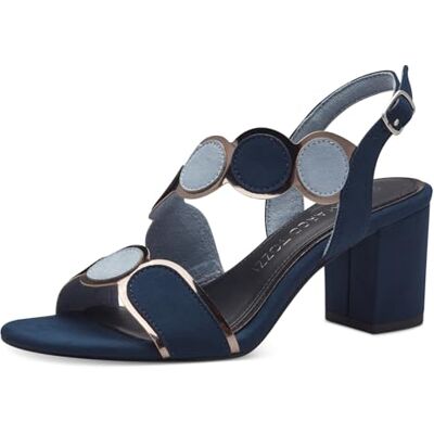 MARCO TOZZI Sandale à talon by Guido Maria Kretschmer Femme, Bleu Marine, 36 EU - Publicité MARCO TOZZI Sandale à talon by Guido Maria Kretschmer Femme, Bleu Marine, 36 EU - Publicité