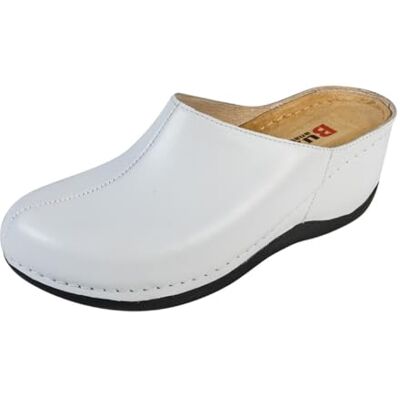 Buxa Anatomic BZ340 Sabots Femmes Chaussures en Cuir Pantoufles Sabot Sandales, Blanc, 40 EU - Publicité Buxa Anatomic BZ340 Sabots Femmes Chaussures en Cuir Pantoufles Sabot Sandales, Blanc, 40 EU - Publicité