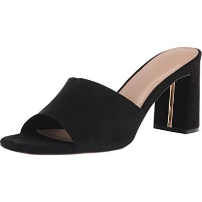 The Drop Pattie Mules à Haut Talon Bloc pour Femme, Microsuède, Noir, Pointure 39 - Publicité The Drop Pattie Mules à Haut Talon Bloc pour Femme, Microsuède, Noir, Pointure 39 - Publicité
