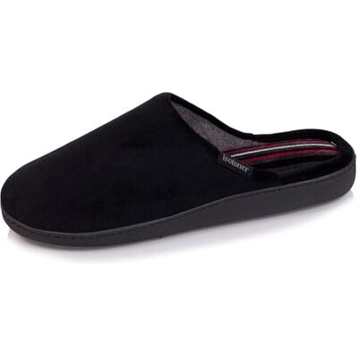 Isotoner Chaussons pantoufles Mules homme ultra confortables à mémoire de forme, intemporelles et élégantes, 43, noir - Publicité Isotoner Chaussons pantoufles Mules homme ultra confortables à mémoire de forme, intemporelles et élégantes, 43, noir - Publicité