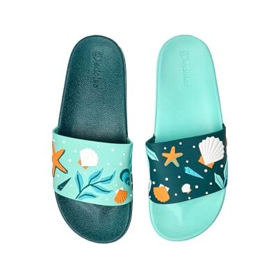 Dedoles Chaussure & Pantoufles Homme Femme & Enfants Sandales Antidérapant designs amusants Livre Pizza Café Renard Lama Cadeau, couleur: Bleu, motif: Coquillages, taille: 36 - Publicité Dedoles Chaussure & Pantoufles Homme Femme & Enfants Sandales Antidérapant designs amusants Livre Pizza Café Renard Lama Cadeau, couleur: Bleu, motif: Coquillages, taille: 36 - Publicité