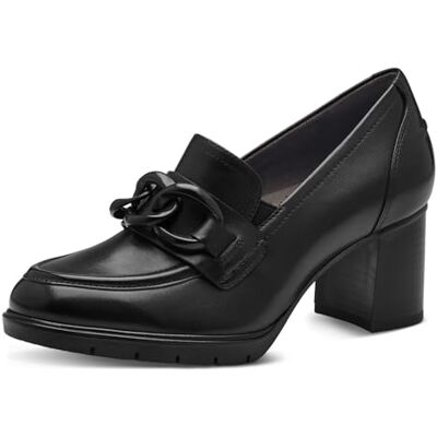Tamaris Comfort mocassins femme cuir à talon bloc, Black Nappa, 38 EU - Publicité Tamaris Comfort mocassins femme cuir à talon bloc, Black Nappa, 38 EU - Publicité