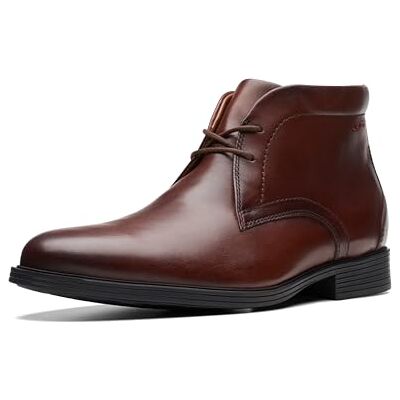 Clarks Homme Whiddon Mid Bottine Chukka, Mahogany Leather, 43 EU - Publicité Clarks Homme Whiddon Mid Bottine Chukka, Mahogany Leather, 43 EU - Publicité