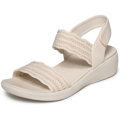 Skechers Sandales Plates Arya Favorite Finds pour Femme, Blanc, Pointure 39 - Publicité Skechers Sandales Plates Arya Favorite Finds pour Femme, Blanc, Pointure 39 - Publicité