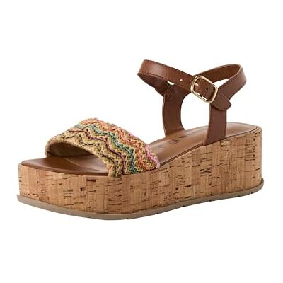 Tamaris Femme Damen 1-28020-42 Sandale cale, Cuoio Comb, 36 EU - Publicité Tamaris Femme Damen 1-28020-42 Sandale cale, Cuoio Comb, 36 EU - Publicité