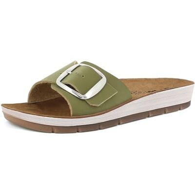 inblu Femme Ciabatte Donna A Fascia Con Fibbia, Plantare in Vera Pelle Imbottito Sandale Glissante, Vert, 38 EU - Publicité inblu Femme Ciabatte Donna A Fascia Con Fibbia, Plantare in Vera Pelle Imbottito Sandale Glissante, Vert, 38 EU - Publicité