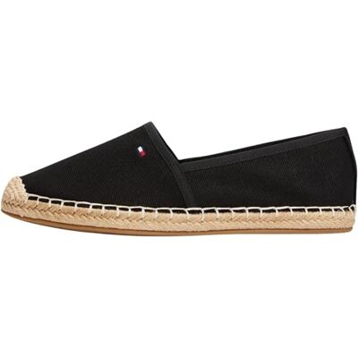 Tommy Hilfiger Espadrilles Femme Flag Canvas avec Logo, Noir (Black), 41 - Publicité Tommy Hilfiger Espadrilles Femme Flag Canvas avec Logo, Noir (Black), 41 - Publicité