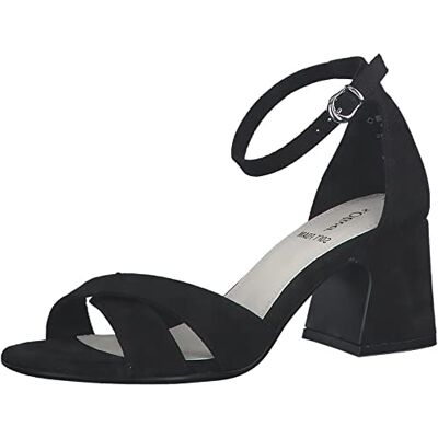 s.Oliver Femme Sandale à Talon, Noir, 37 EU - Publicité s.Oliver Femme Sandale à Talon, Noir, 37 EU - Publicité