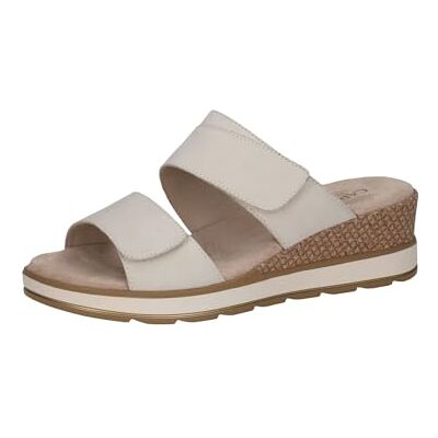 CAPRICE Mules femme en cuir avec semelle anatomique, Beige (Snow Nubuc), 37 EU - Publicité CAPRICE Mules femme en cuir avec semelle anatomique, Beige (Snow Nubuc), 37 EU - Publicité