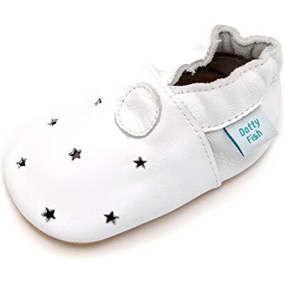 Dotty Fish Chaussures Bébé Premiers Étoiles Blanches 18-24 Mois - Publicité Dotty Fish Chaussures Bébé Premiers Étoiles Blanches 18-24 Mois - Publicité