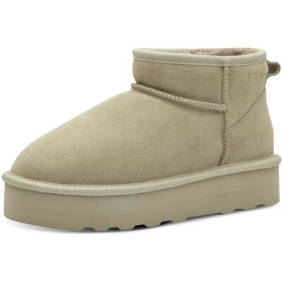 s.Oliver Bottines pour Femme Botte de Neige, Beige, 41 EU - Publicité s.Oliver Bottines pour Femme Botte de Neige, Beige, 41 EU - Publicité