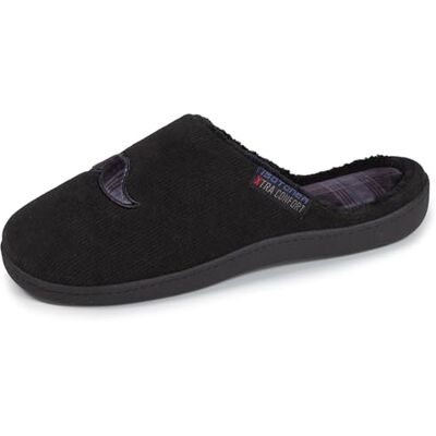 Isotoner Chaussons pantoufles Mules homme, 43, noir - Publicité Isotoner Chaussons pantoufles Mules homme, 43, noir - Publicité
