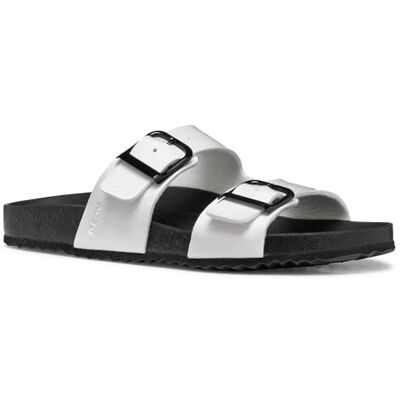 Geox Femme D BRIONIA R M Sandale Plate, White, 36 EU - Publicité Geox Femme D BRIONIA R M Sandale Plate, White, 36 EU - Publicité