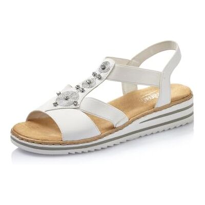 Rieker Femme Sandales V0687, Dame Sandales Fines,Chaussure d'été,Sandale d'été,Confortable,Plate,Blanc (Weiss / 80),41 EU / 7.5 UK - Publicité Rieker Femme Sandales V0687, Dame Sandales Fines,Chaussure d'été,Sandale d'été,Confortable,Plate,Blanc (Weiss / 80),41 EU / 7.5 UK - Publicité