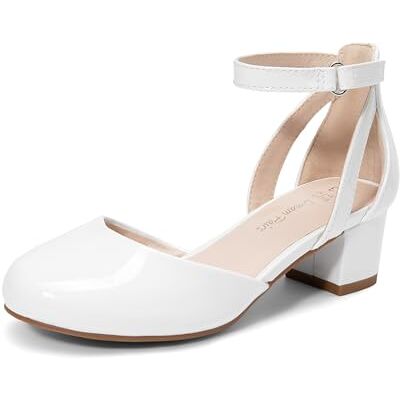 DREAM PAIRS Ballerines Filles à Talon Bloc Mary Jane Chaussures de Princesse Confortables pour Fête Soirée,Size 36,Blanc,KKUMPU2501 - Publicité DREAM PAIRS Ballerines Filles à Talon Bloc Mary Jane Chaussures de Princesse Confortables pour Fête Soirée,Size 36,Blanc,KKUMPU2501 - Publicité