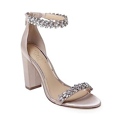 Jewel Badgley Mischka Femme Mayra Sandale à Talon, Champagne, 40 EU - Publicité Jewel Badgley Mischka Femme Mayra Sandale à Talon, Champagne, 40 EU - Publicité