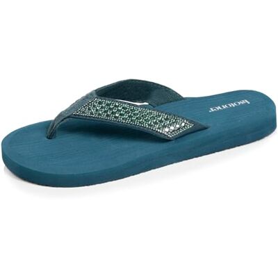 Isotoner Tongs femme sandales plage d'été, semelles eva légères et confortable, 37, vert canard - Publicité Isotoner Tongs femme sandales plage d'été, semelles eva légères et confortable, 37, vert canard - Publicité
