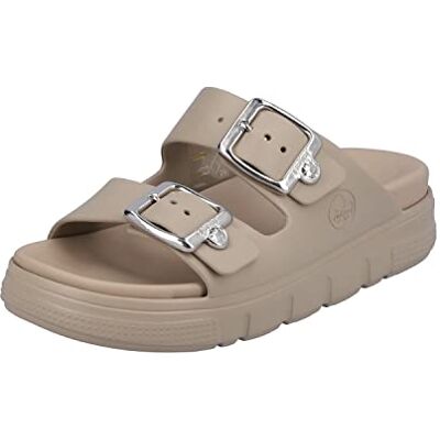 Rieker Mules P2180 pour femme, beige, 42/43 EU - Publicité Rieker Mules P2180 pour femme, beige, 42/43 EU - Publicité