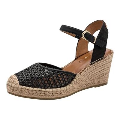 Espadrilles femme Tamaris à talon compensé noir 39 EU - Publicité Espadrilles femme Tamaris à talon compensé noir 39 EU - Publicité