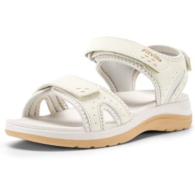 FitVille Sandales Femmes à Largeur Extra Sandales d'été Confortables et Légères, Idéales pour Pieds Larges Blanc 40 EU Large - Publicité FitVille Sandales Femmes à Largeur Extra Sandales d'été Confortables et Légères, Idéales pour Pieds Larges Blanc 40 EU Large - Publicité