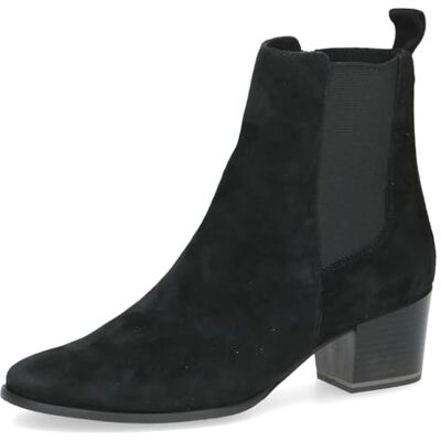 CAPRICE Bottines femme bout rond à talon bloc, Noir (Black Suede), 38,5 EU - Publicité CAPRICE Bottines femme bout rond à talon bloc, Noir (Black Suede), 38,5 EU - Publicité