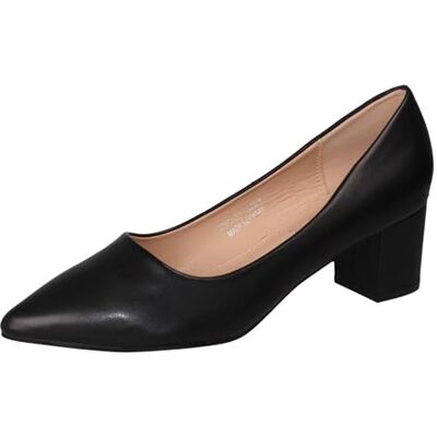 Spot On Escarpins à talon carré et bout pointu pour femme F90127, Noir , 37 EU - Publicité Spot On Escarpins à talon carré et bout pointu pour femme F90127, Noir , 37 EU - Publicité