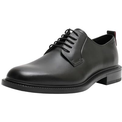HUGO Homme Lysander_derb_pllt Derby Shoes, Noir, 44 EU - Publicité HUGO Homme Lysander_derb_pllt Derby Shoes, Noir, 44 EU - Publicité