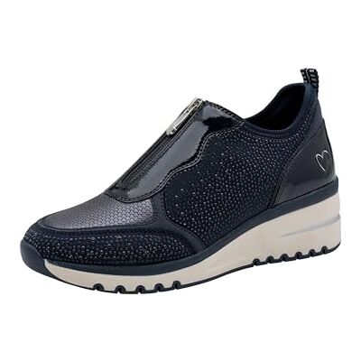 MARCO TOZZI Baskets Femme Semelle intérieure Feel Me Amovible Douce Doublure Douce Vegan Moderne, Bleu (Navy Comb), 40 EU - Publicité MARCO TOZZI Baskets Femme Semelle intérieure Feel Me Amovible Douce Doublure Douce Vegan Moderne, Bleu (Navy Comb), 40 EU - Publicité