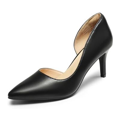 DREAM PAIRS Escarpins Femme Classique Chaussure à Talon Confortable avec Fleur pour Le Mariage,Size 41,Noir-PU,SDPU2416W - Publicité DREAM PAIRS Escarpins Femme Classique Chaussure à Talon Confortable avec Fleur pour Le Mariage,Size 41,Noir-PU,SDPU2416W - Publicité