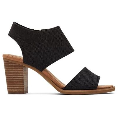 TOMS Women's Majorca Cutout Heeled Sandal, Black Melange Woven, 38 EU - Publicité TOMS Women's Majorca Cutout Heeled Sandal, Black Melange Woven, 38 EU - Publicité
