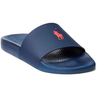 Ralph Lauren Polo Player Mens Navy/Red Slides-UK 7 / EU 41 - Publicité Ralph Lauren Polo Player Mens Navy/Red Slides-UK 7 / EU 41 - Publicité