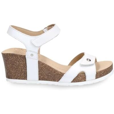 Panama Jack Women's Julia B17 White Wedge Leather Sandals - Publicité Panama Jack Women's Julia B17 White Wedge Leather Sandals - Publicité