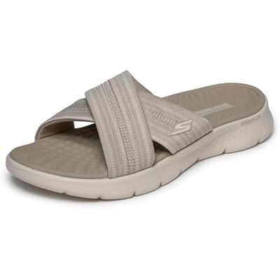 Skechers Sandales Plates GO Walk Flex pour Femme, Marron, Pointure 39 - Publicité Skechers Sandales Plates GO Walk Flex pour Femme, Marron, Pointure 39 - Publicité