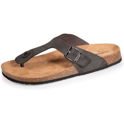 Isotoner Sandales homme double bride, 43, gris - Publicité Isotoner Sandales homme double bride, 43, gris - Publicité
