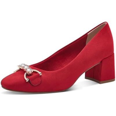 MARCO TOZZI Escarpins à Talon Bloc pour Femme végétalien, Rouge, 38 EU - Publicité MARCO TOZZI Escarpins à Talon Bloc pour Femme végétalien, Rouge, 38 EU - Publicité