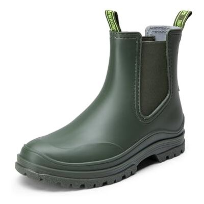 DREAM PAIRS Bottes de Pluie à la Cheville pour Femme Confortables et Elégantes Botte Chelsea Imperméable Chic SDRB2405W-E,Size 41,Vert Foncé,SDRB2405W-E - Publicité DREAM PAIRS Bottes de Pluie à la Cheville pour Femme Confortables et Elégantes Botte Chelsea Imperméable Chic SDRB2405W-E,Size 41,Vert Foncé,SDRB2405W-E - Publicité