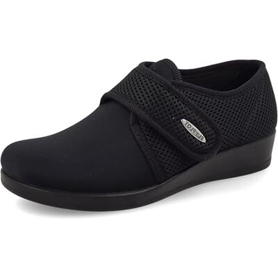 Fly Flot Bellona, Chaussons pour Femme en Microfibre élastique, avec Velcro réglable, Semelle Anti-Choc Sandale, Noir, 39 EU - Publicité Fly Flot Bellona, Chaussons pour Femme en Microfibre élastique, avec Velcro réglable, Semelle Anti-Choc Sandale, Noir, 39 EU - Publicité