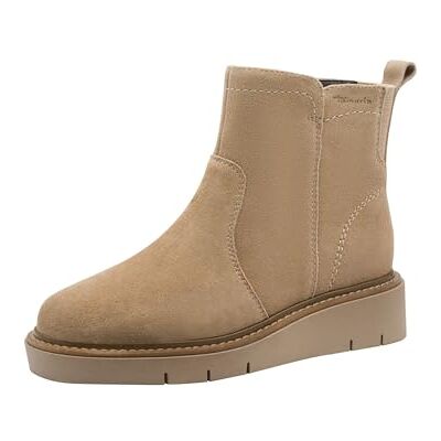 Tamaris Comfort bottines femme cuir avec fermeture éclair, Camel Suede, 36 EU - Publicité Tamaris Comfort bottines femme cuir avec fermeture éclair, Camel Suede, 36 EU - Publicité