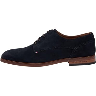 Tommy Hilfiger Hilfiger Chaussures habillées en Daim pour Homme FM0FM05776 Derby, Bleu (Desert Sky), Pointure 40 - Publicité Tommy Hilfiger Hilfiger Chaussures habillées en Daim pour Homme FM0FM05776 Derby, Bleu (Desert Sky), Pointure 40 - Publicité