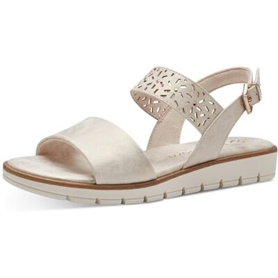 MARCO TOZZI Sandale cale by Guido Maria Kretschmer Femme, Beige Métallisé, 39 EU - Publicité MARCO TOZZI Sandale cale by Guido Maria Kretschmer Femme, Beige Métallisé, 39 EU - Publicité