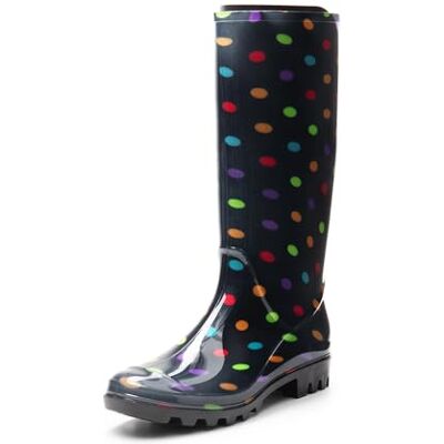 DREAM PAIRS Bottes de Pluie Femmes avec Motif Classique à Pois Bottes Jardin Elégante Confortable Rain Boots,Size 40,Multispot,SDRB2407W-E - Publicité DREAM PAIRS Bottes de Pluie Femmes avec Motif Classique à Pois Bottes Jardin Elégante Confortable Rain Boots,Size 40,Multispot,SDRB2407W-E - Publicité