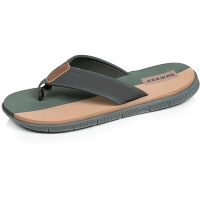 Isotoner Tongs homme sandales plage d'été, semelles eva légères et confortable, 44, kaki bico - Publicité Isotoner Tongs homme sandales plage d'été, semelles eva légères et confortable, 44, kaki bico - Publicité