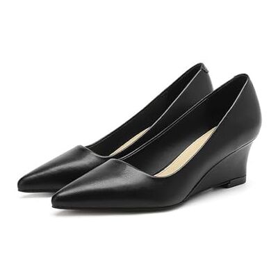 HIKKWXVN Escarpins à Talons compensés Classiques à Bout Pointu pour Femmes pour Toutes Les Occasions, Chaussures à Enfiler à Talon Bas pour Le Bureau au Quotidien - Publicité HIKKWXVN Escarpins à Talons compensés Classiques à Bout Pointu pour Femmes pour Toutes Les Occasions, Chaussures à Enfiler à Talon Bas pour Le Bureau au Quotidien - Publicité