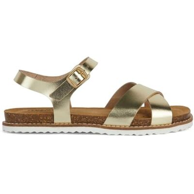 Geox Sandales plates D Leuca D pour femme, doré, 42 EU - Publicité Geox Sandales plates D Leuca D pour femme, doré, 42 EU - Publicité